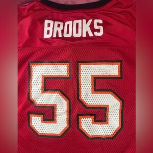 Tampa Bay Buccaneers‎ 55 BROOKS Reebok Jersey Youth Large Red Short Sleeve.